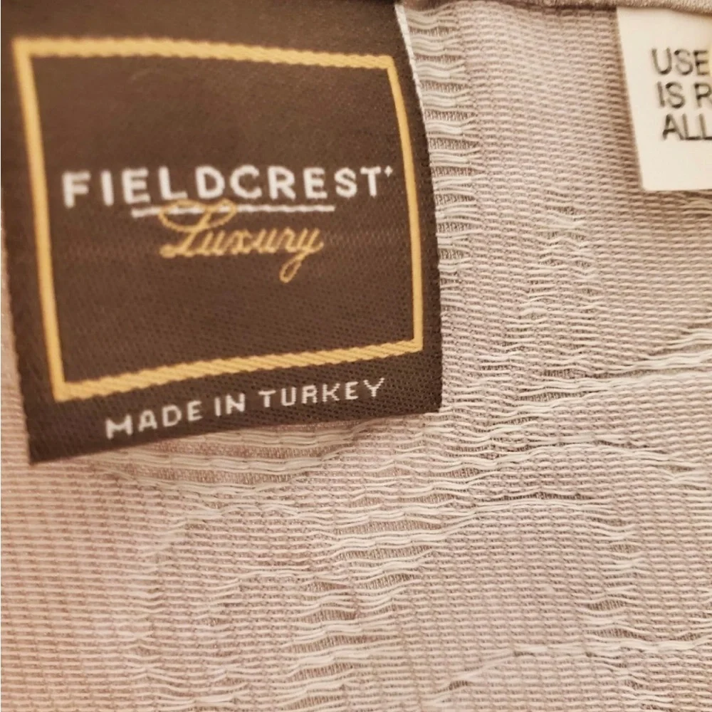 Fieldcrest Texturized Brocade Patterned Shower Curtain